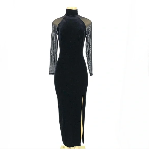 evening wiggle dress Peasant Wiggle Dress in Black main image 0